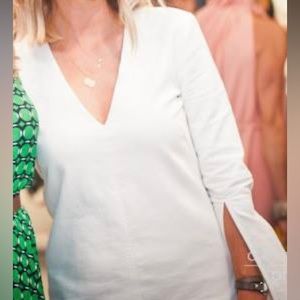 White Flared Sleeved Mini Dress